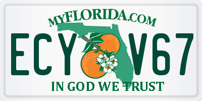 FL license plate ECYV67