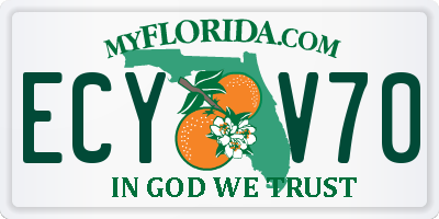 FL license plate ECYV70
