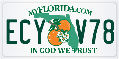 FL license plate ECYV78