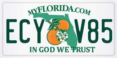 FL license plate ECYV85