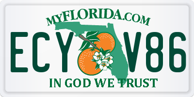 FL license plate ECYV86