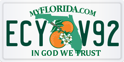 FL license plate ECYV92