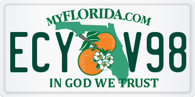 FL license plate ECYV98
