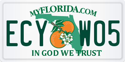 FL license plate ECYW05