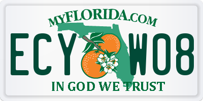 FL license plate ECYW08