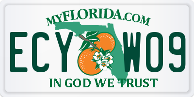 FL license plate ECYW09