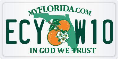 FL license plate ECYW10