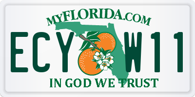 FL license plate ECYW11