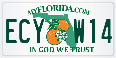 FL license plate ECYW14