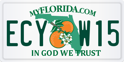 FL license plate ECYW15