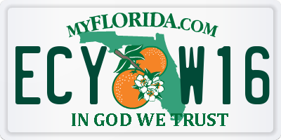 FL license plate ECYW16