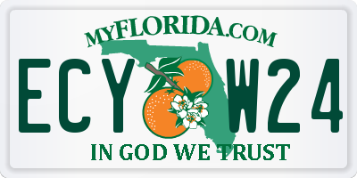 FL license plate ECYW24