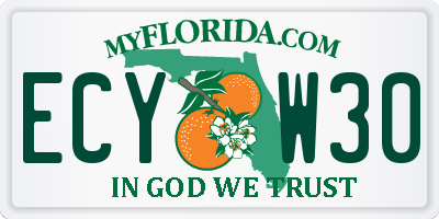 FL license plate ECYW30