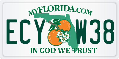 FL license plate ECYW38