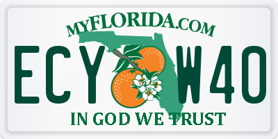 FL license plate ECYW40
