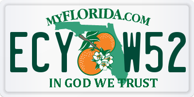 FL license plate ECYW52