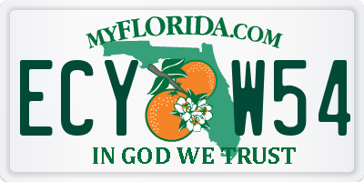 FL license plate ECYW54