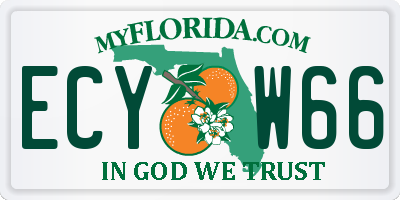 FL license plate ECYW66