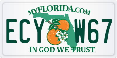 FL license plate ECYW67