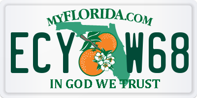 FL license plate ECYW68