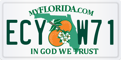 FL license plate ECYW71