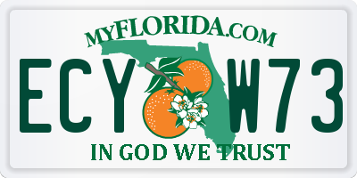 FL license plate ECYW73