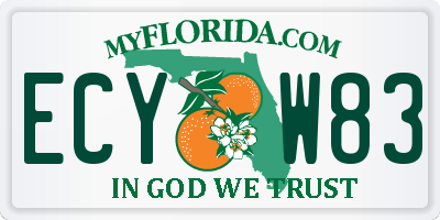 FL license plate ECYW83