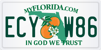 FL license plate ECYW86