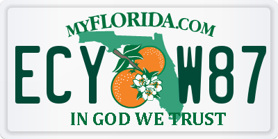 FL license plate ECYW87