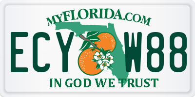 FL license plate ECYW88