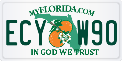 FL license plate ECYW90