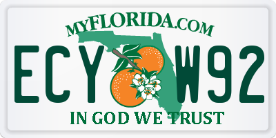 FL license plate ECYW92
