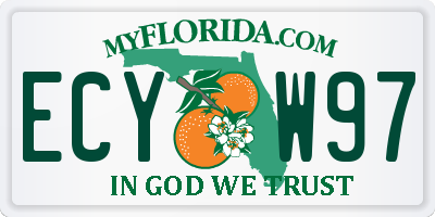 FL license plate ECYW97