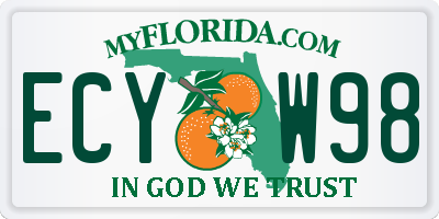 FL license plate ECYW98