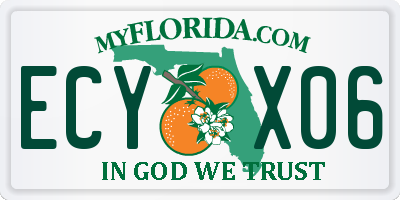 FL license plate ECYX06
