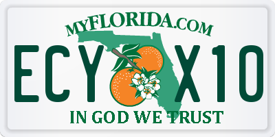FL license plate ECYX10