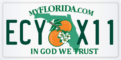 FL license plate ECYX11