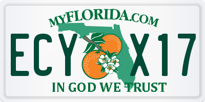 FL license plate ECYX17