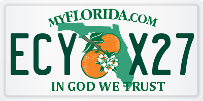 FL license plate ECYX27