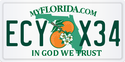 FL license plate ECYX34