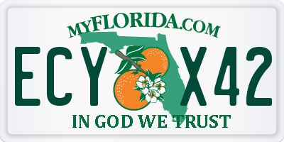 FL license plate ECYX42