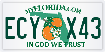 FL license plate ECYX43