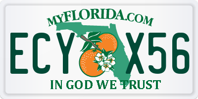 FL license plate ECYX56