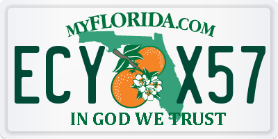 FL license plate ECYX57