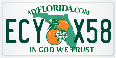FL license plate ECYX58
