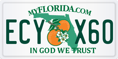 FL license plate ECYX60