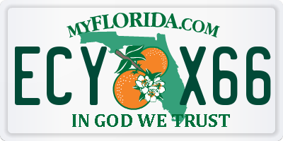FL license plate ECYX66
