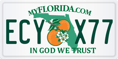 FL license plate ECYX77