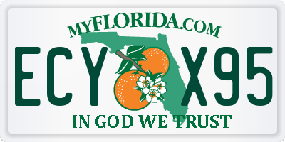 FL license plate ECYX95