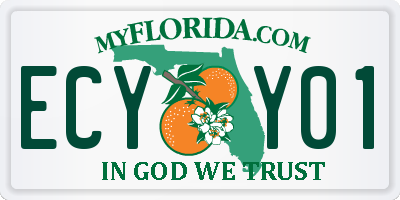 FL license plate ECYY01